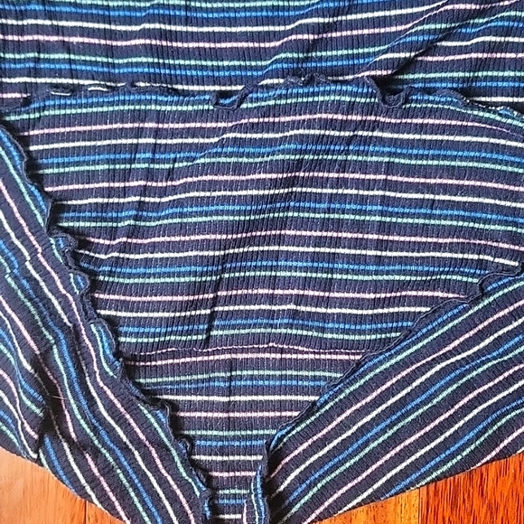 Kohls Brand So Striped Long Sleeves Baby Tees with Lettuce Trim - Picture 5 of 11